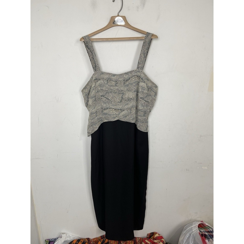 Joseph Ribkoff Women Dress 18 Mother Bride Date Night 2 pc Evening Snakeskin VTG